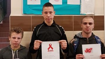 Laureaci konkursu z zakresu wiedzy o HIV/AIDS 2020.
